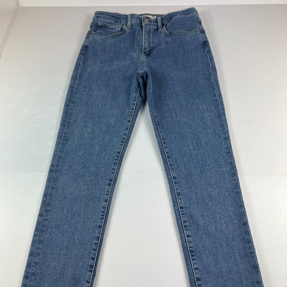 Levi's Jeans Women's 27 Big E 721 High Rise Skinny Blue Stretch Premium Denim